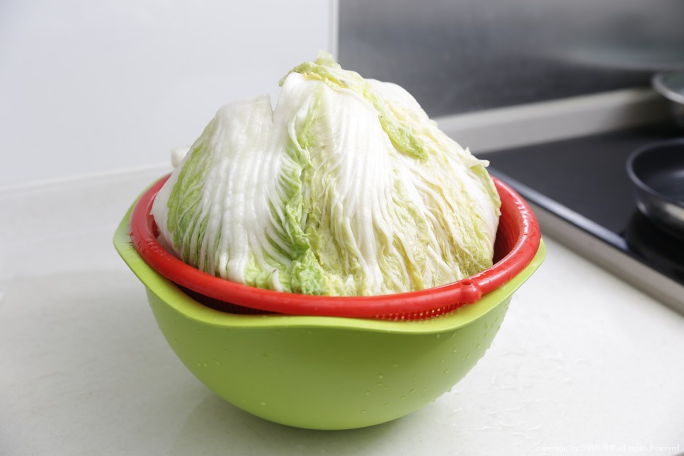 짠맛 김장봉투로 간단하게 속이 꽉 찬 배추절임 배추절임 시간 25