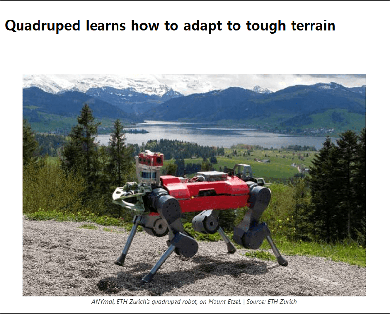 스위스 산 등반하는 애니멀 로봇 VIDEO: Quadruped learns how to adapt to tough terra