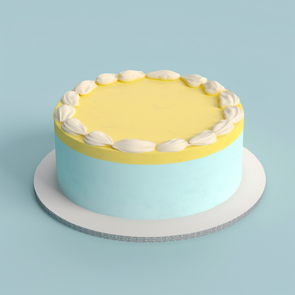 노란느낌의 케이크1