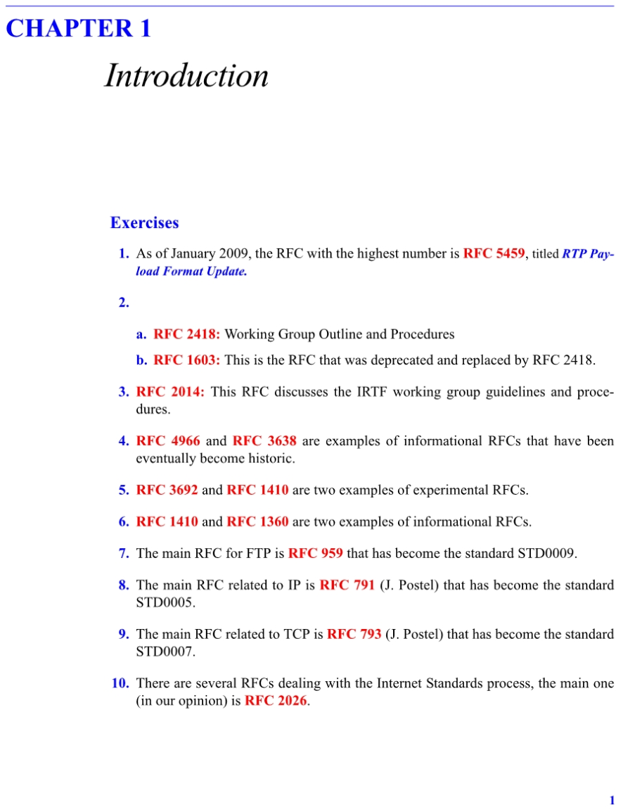 TCP/IP 프로토콜 연습문제 주관식 정답