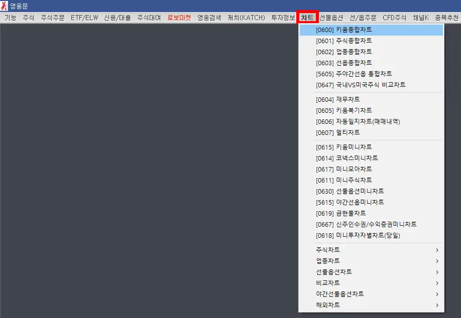 영웅문-[0600]-키움종합차트