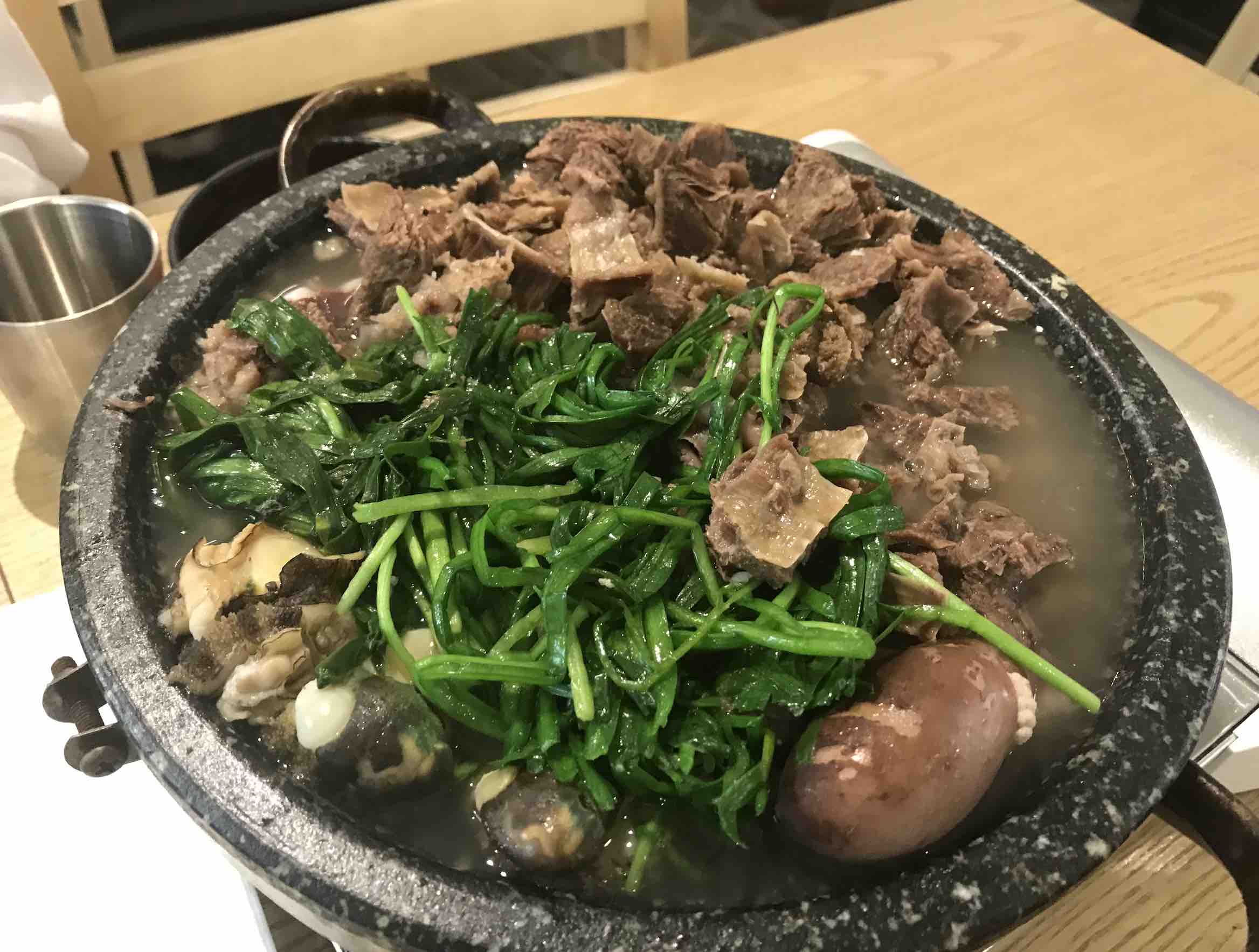 garlic chives in Korean beef dish