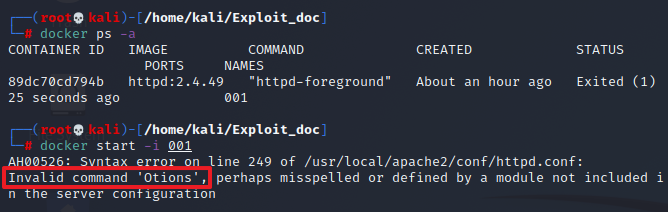  [Docker] 도커 컨테이너 설정 오류로 실행되지 않을 때 해결방법 (httpd.conf / cp)