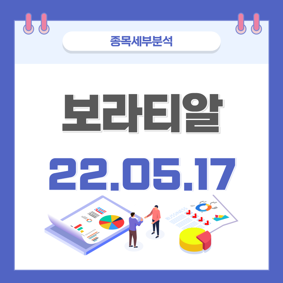  보라티알 주가 및 전망 종목분석 (22.05.17)