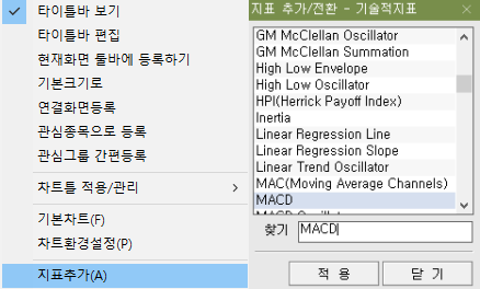 MACD 지표 추가