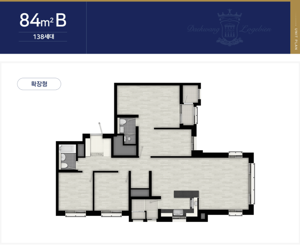 양주 회천지구 A-20BL 대광로제비앙 2차 평면도_84B