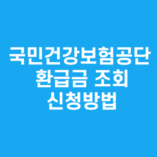  국민건강보험 환급금 조회, 신청방법, 대상자조회(본인부담액상한제도)