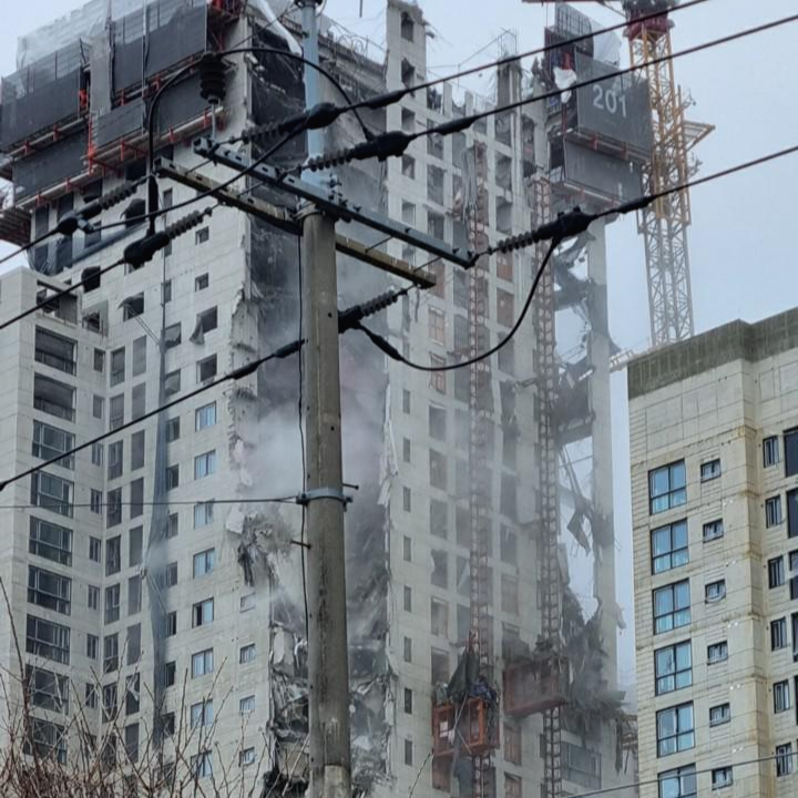  광주 화정동 아파트 신축공사장 건물 외벽 붕괴 현대산업개발 아이파크