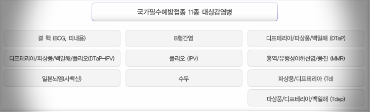  신생아 및 영유아 예방접종시기