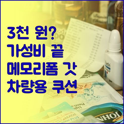 가성비 끝판왕! 메모리폼 차량용 쿠션