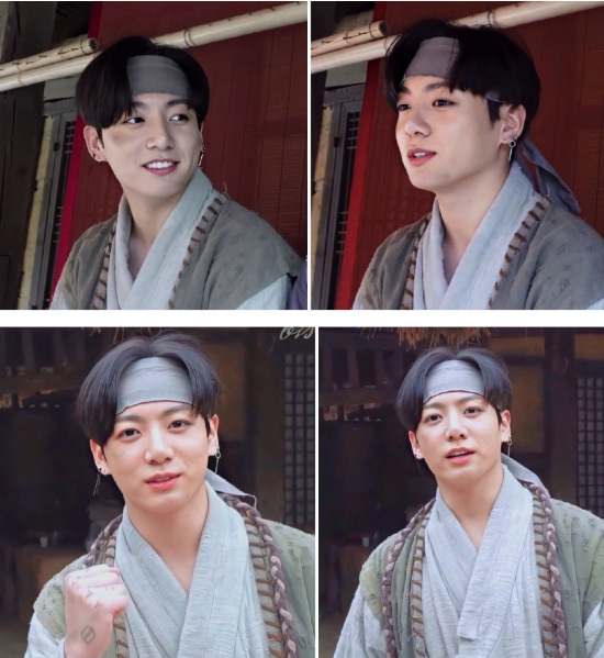  방탄소년단 정국, 사극 분장 흙 묻은 얼굴도 빛나!