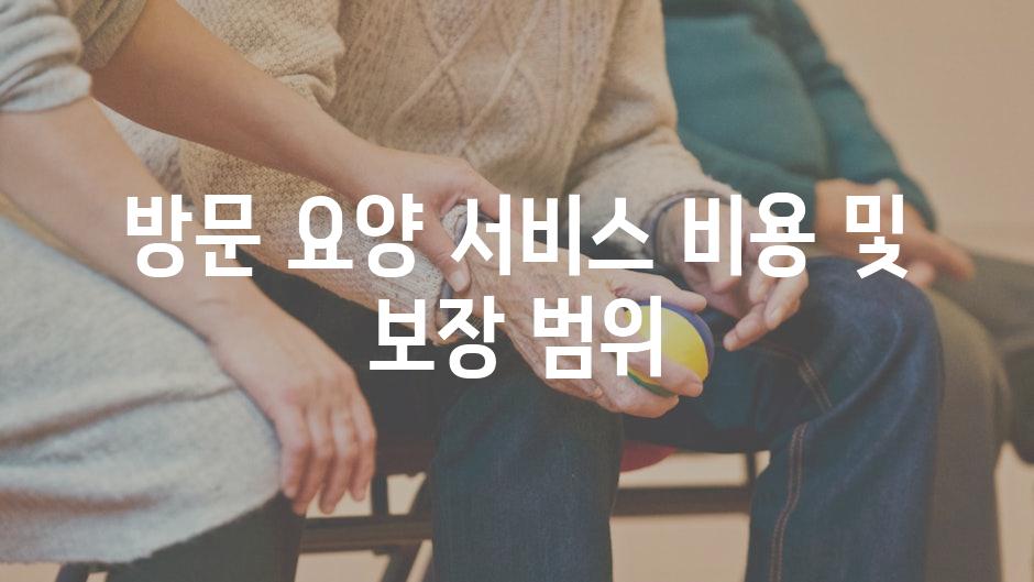 방문 요양 서비스 비용 및 보장 범위