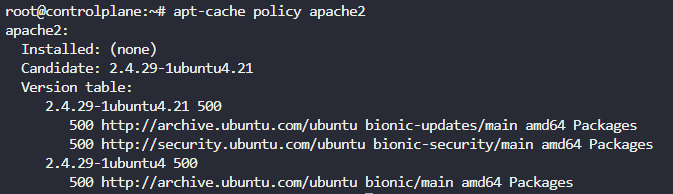 apt-cache policy &lt;PACKAGE_NAME&gt;