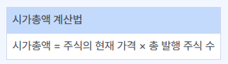 시가 총액 계산법