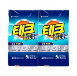 테크 호르몬 특유취제거 세탁세제 리필 4kg x 2개