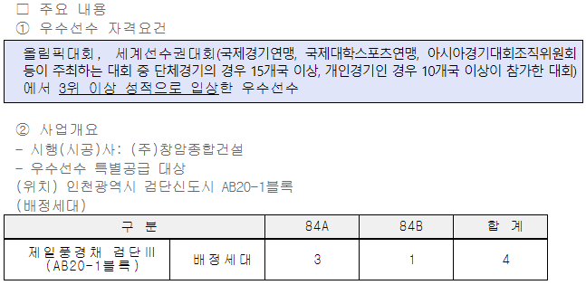 대한체육회-홈페이지-우수선수-특별공급-분양공고문