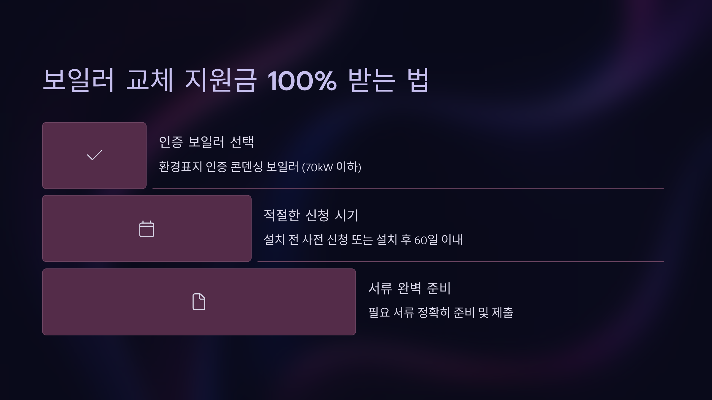 보일러 교체 지원금 100% 받는 법