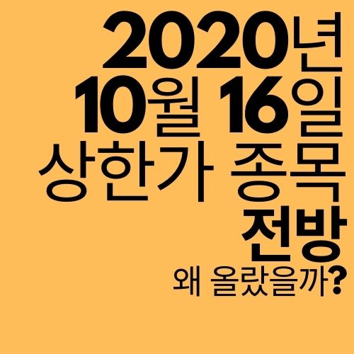  [상한가 종목] 전방