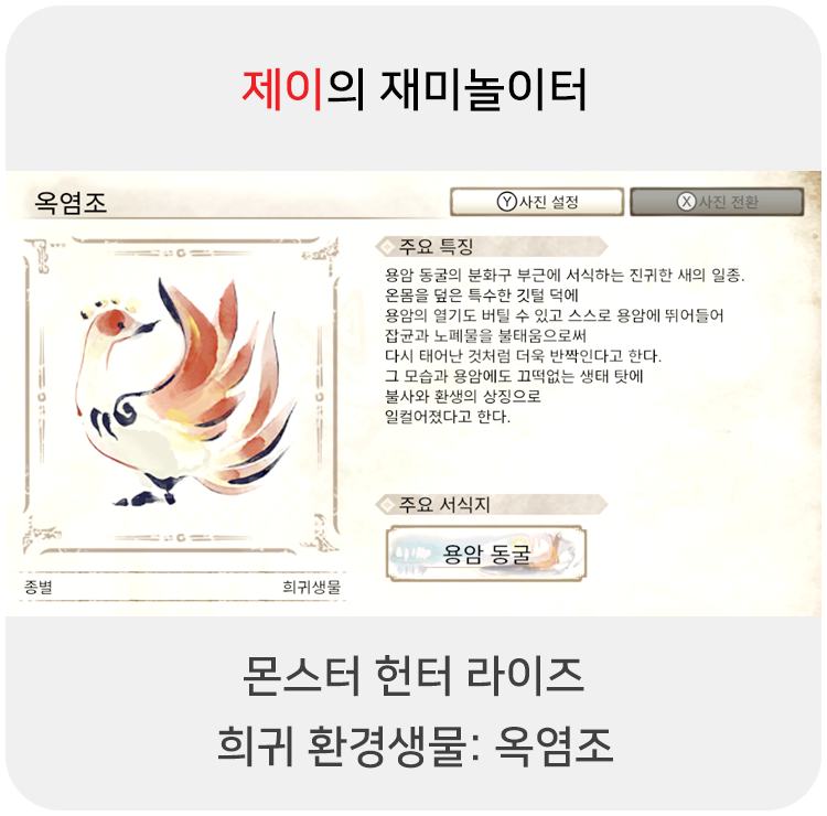  몬스터 헌터 라이즈 - 희귀 환경생물: 옥염조