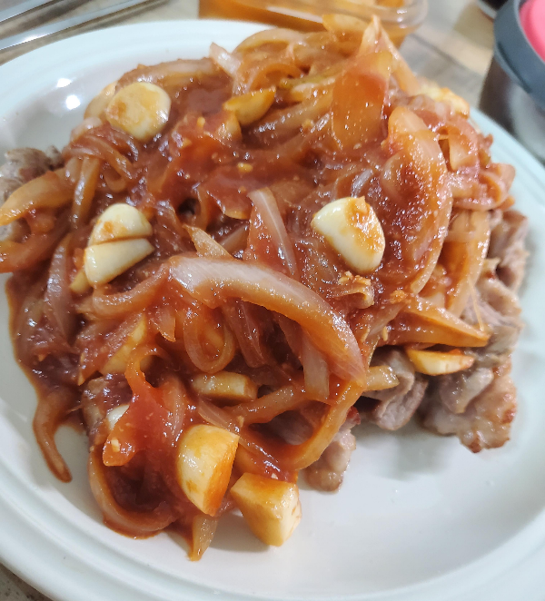 돼지고기스테이크-완성