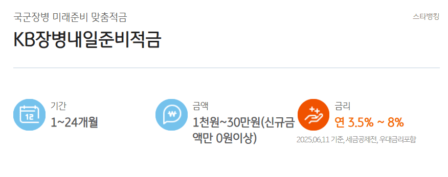 KB장병내일준비적금
