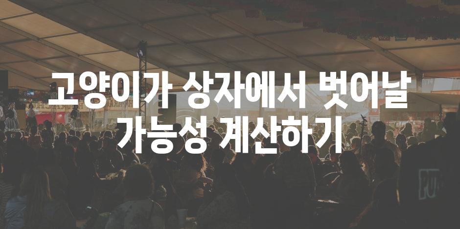 고양이가 상자에서 벗어날 가능성 계산하기