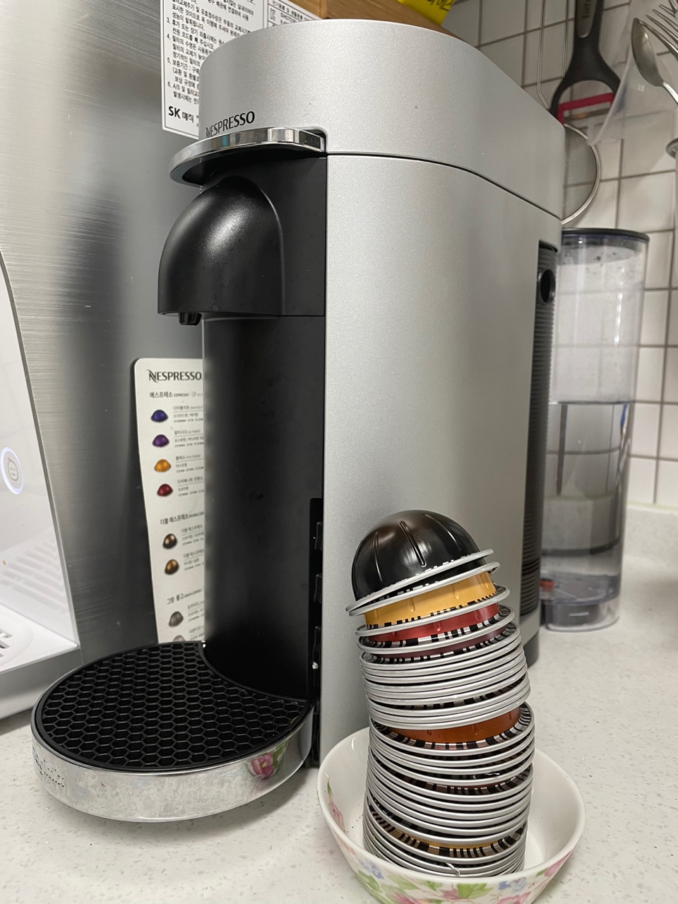 네스프레소 바 중앙플러스 캡슐 커피머신 사용후 리뷰 및 세척