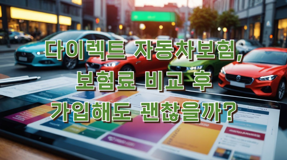 다이렉트 자동차보험, 보험료 비교 후 가입해도 괜찮을까