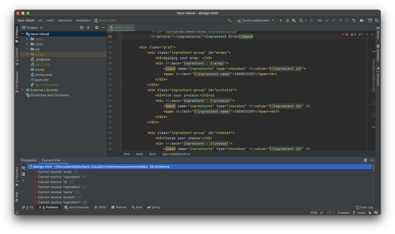 IntelliJ Thymeleaf Cannot resolve variables 오류 해결