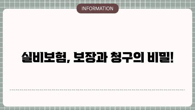 메리츠화재 실비보험 - 복장 내용 및 청구 방법