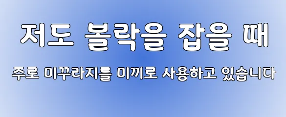  저도 볼락을 잡을 때 주로 미꾸라지를 미끼로 사용하고 있습니다