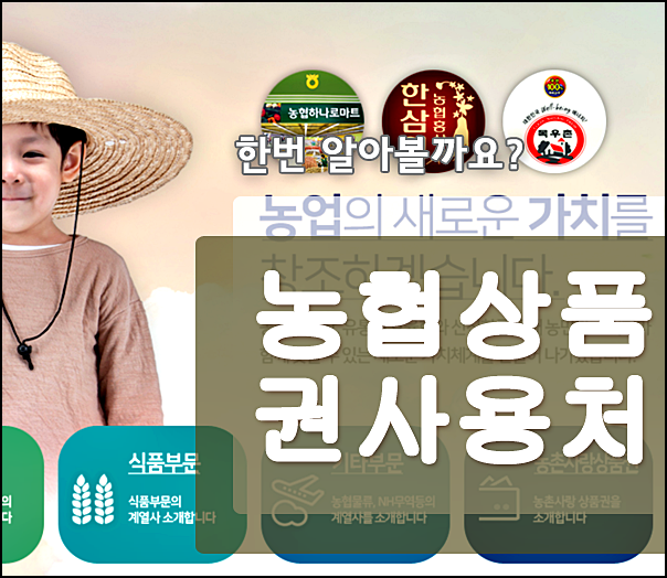  농협상품권사용처 구입처 가맹점 한꺼번에 알아보아요!!