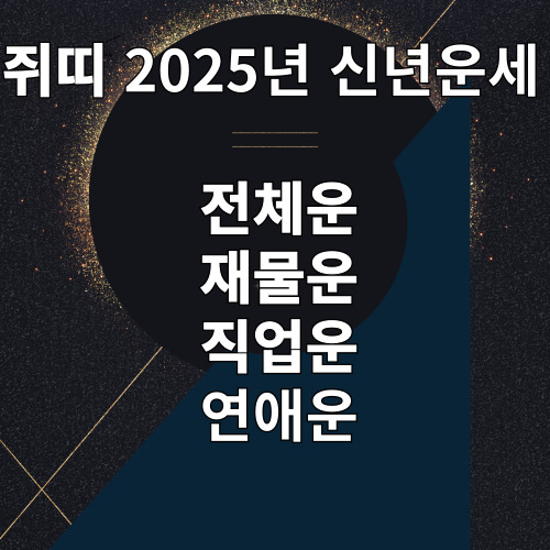 쥐띠 2025년 신년운세 전체운 재물운 직업운 연애운