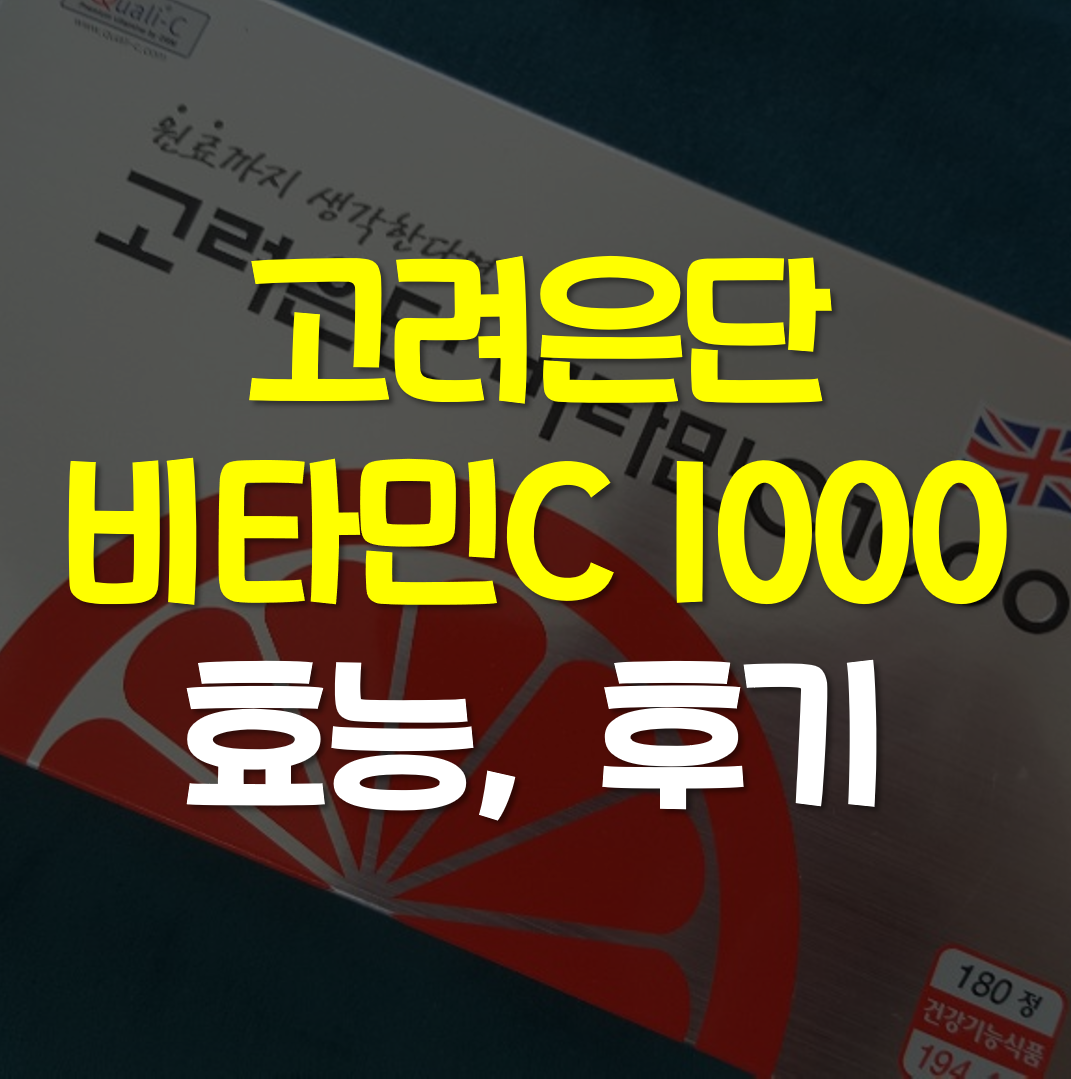  고려은단 비타민c1000 효능, 가격, 복용법