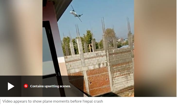  네팔, 수십 년 만에 최악의 항공 참사...72명 전원 사망...한국인도 2명 포함 VIDEO:Plane carrying 72 people crashes in Nepal