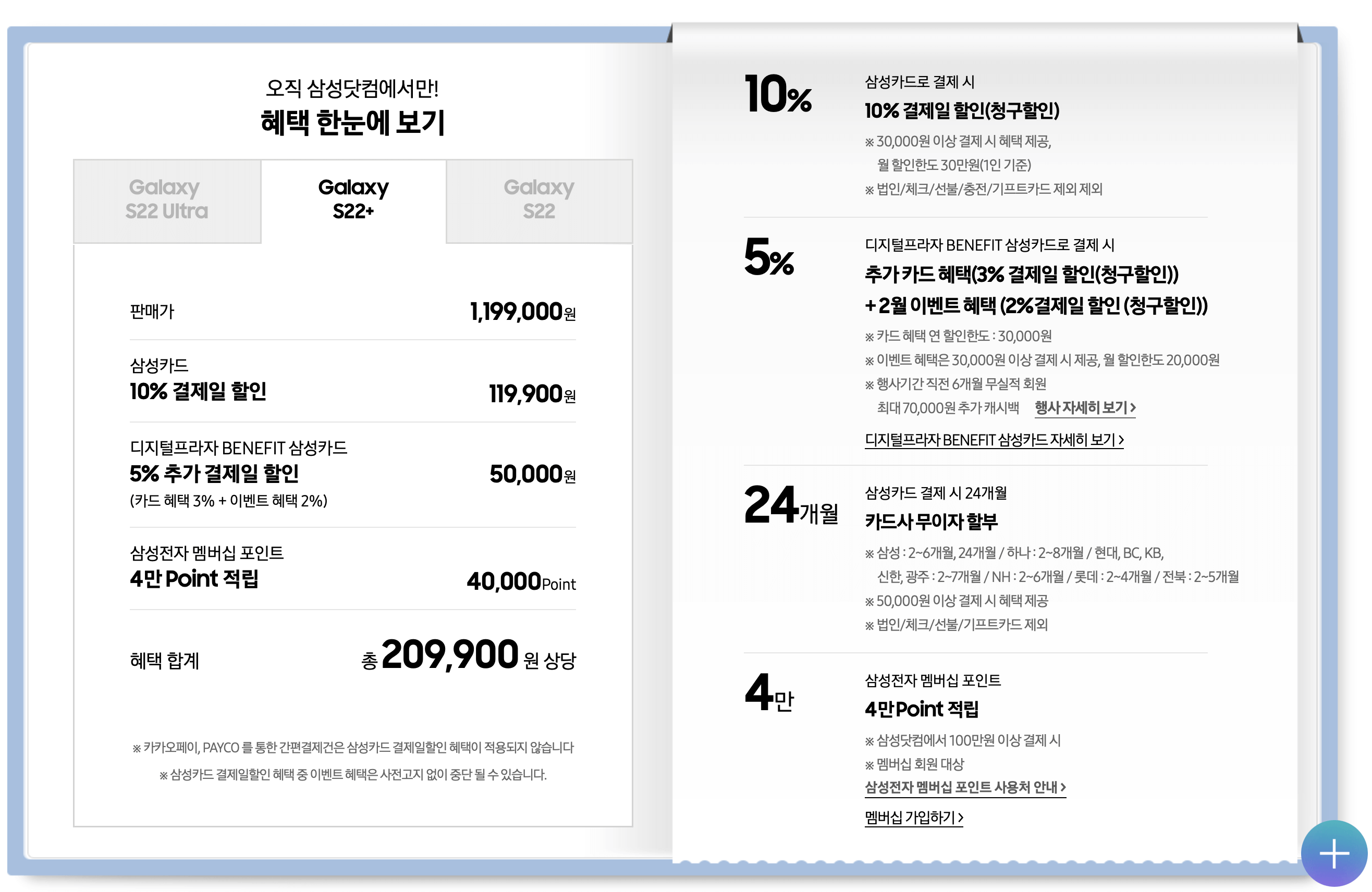 갤럭시 S22 플로스 가격