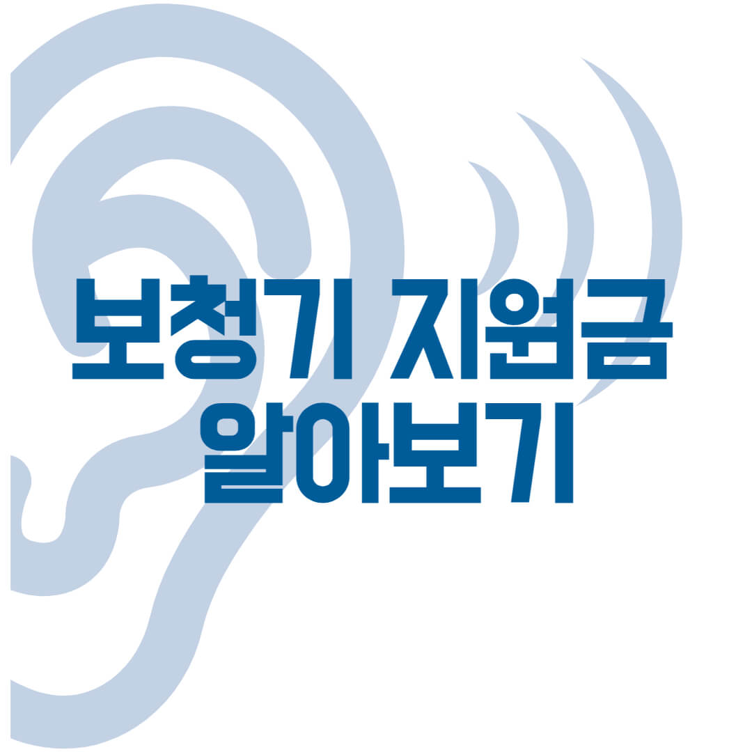  보청기 지원금 빠르게 받는법
