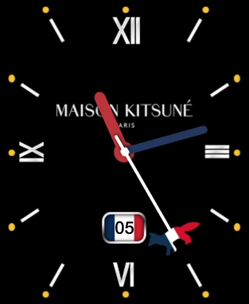 애플워치 메종키츠네 페이스 2종 공유 / clockology Maison Kitsune watch face 애플워치 메종키츠네 페이스 2종 공유 / Clockology Maison Kitsune Watch Face