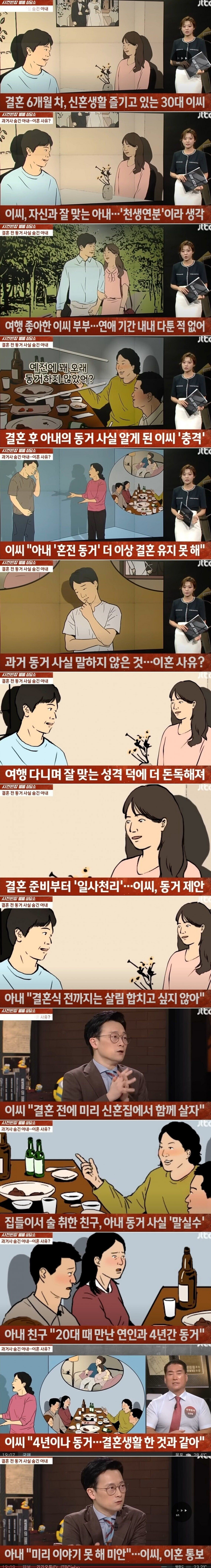 아내가 전남친과 4년 동거했다는 사실을 알아버린 남편