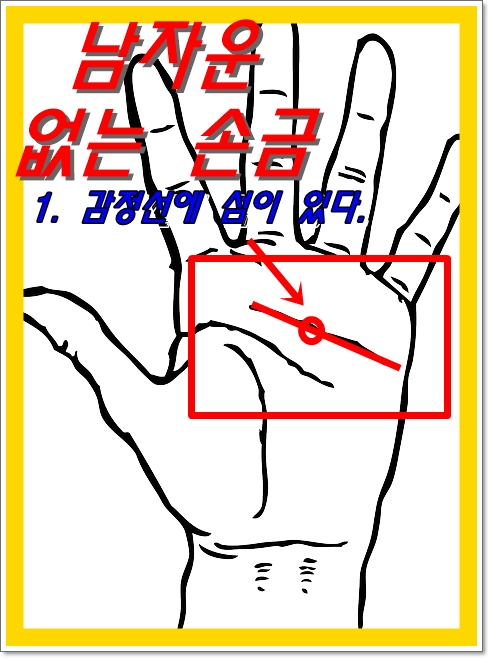  남자 운이 없는 손금