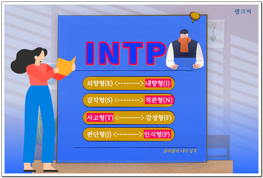 INTP-논리학자-논리술사유형 일러스트