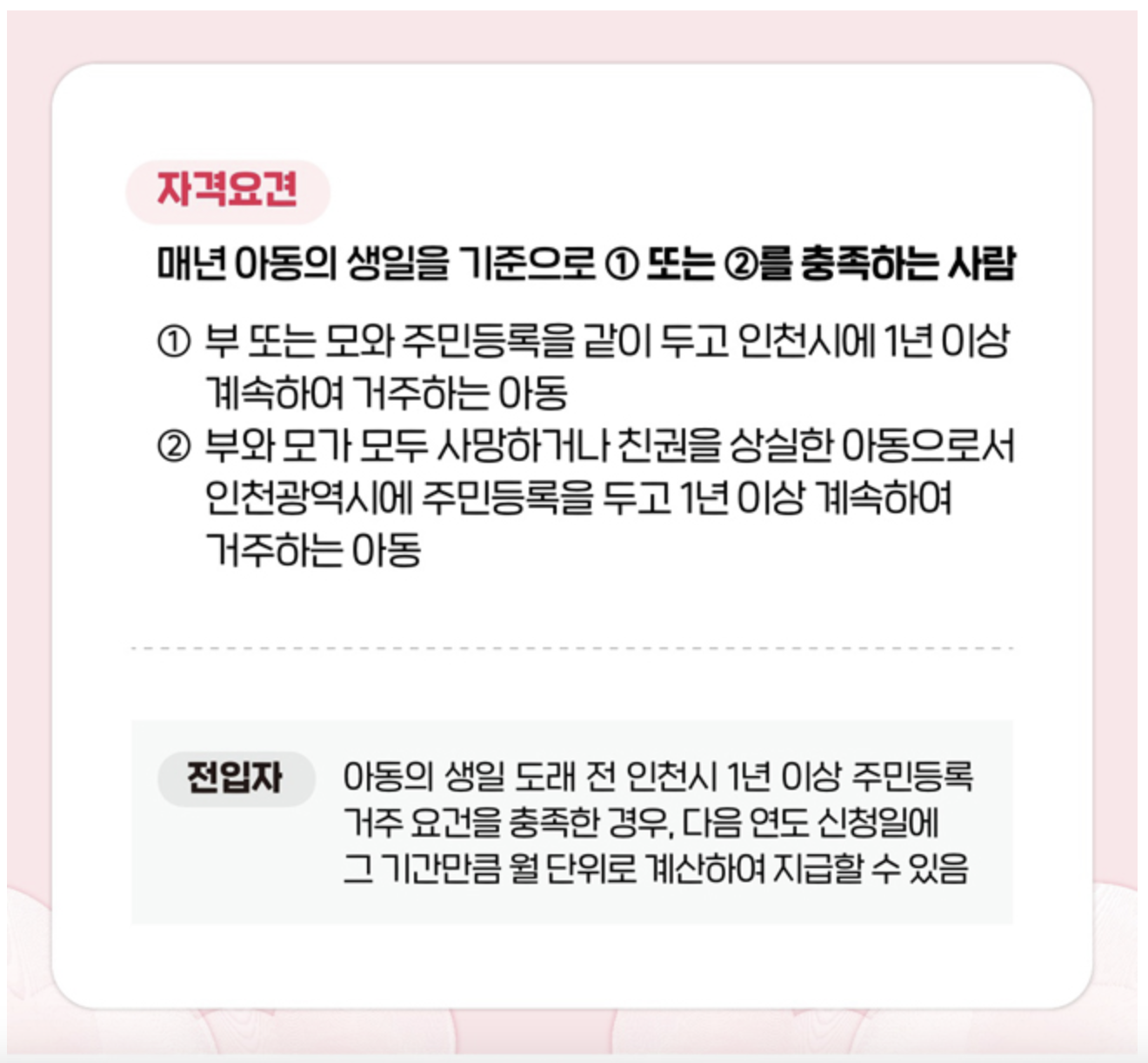 인천 천사지원금