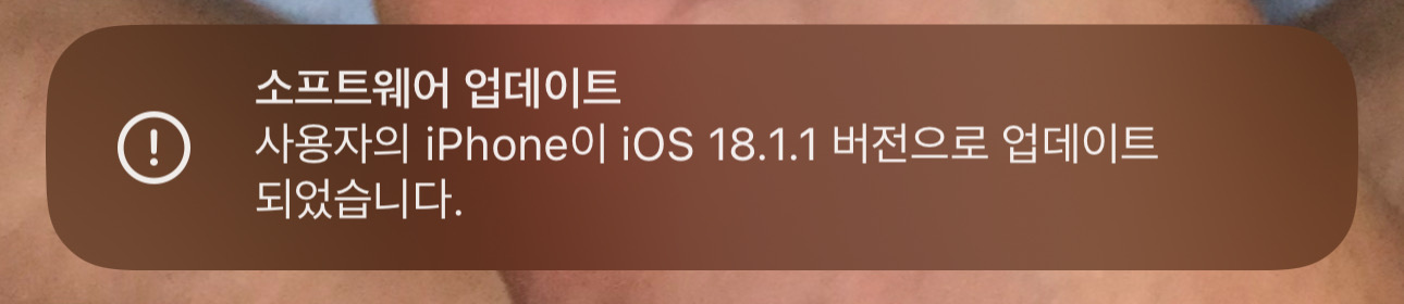 iOS 18.1.1 업데이트 완료