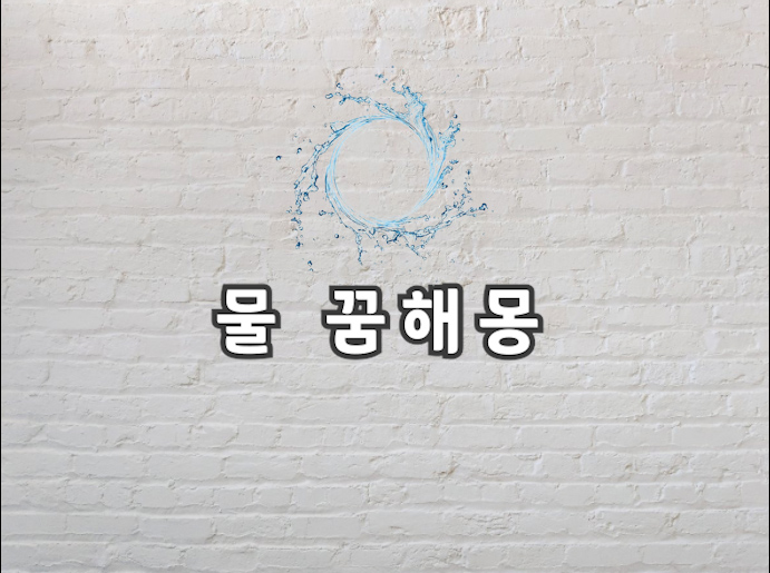  물 꿈 물 꿈해몽에 대해서 정리해봤어요