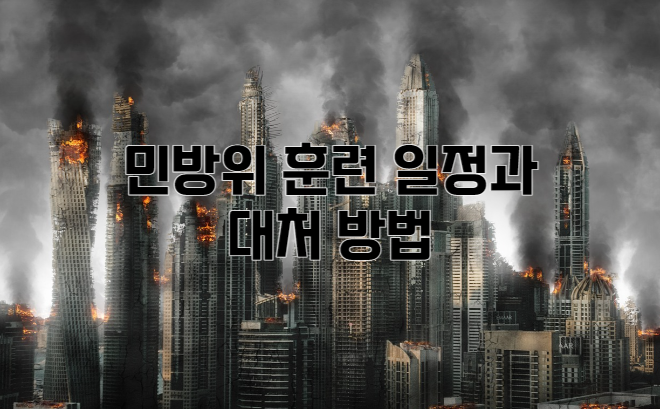 민방위 훈련 일정과 대처 방법