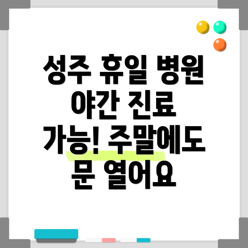 성주읍 휴일병원