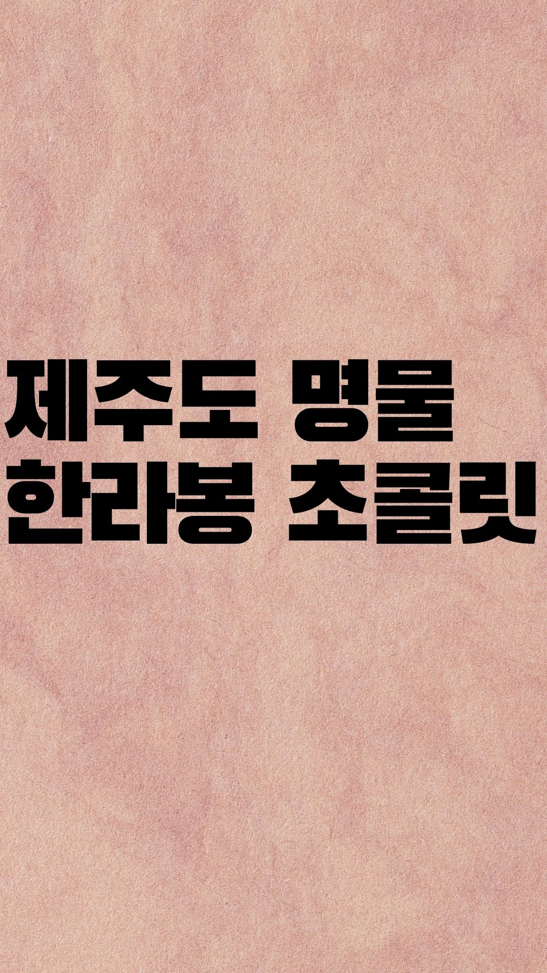  제주도의 명물 한라봉초콜릿