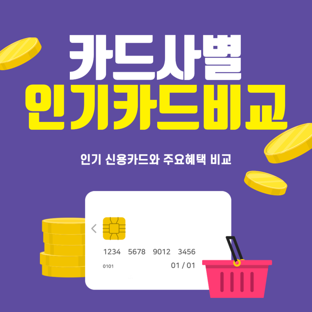 20204 카드사별 인기 신용카드 혜택 비교
