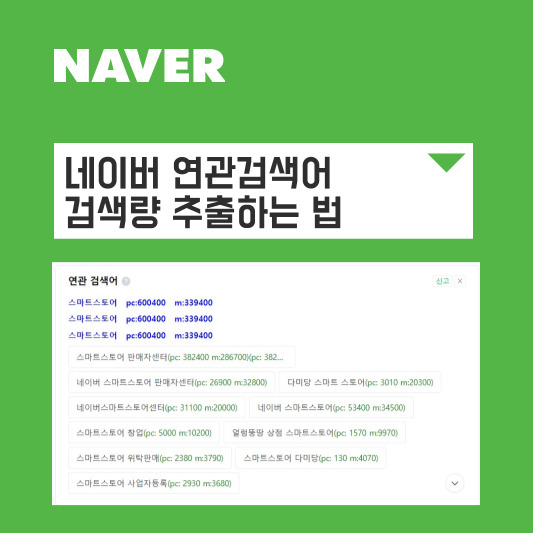  [나만모르는] 네이버 키워드 연관검색어 검색량 자동 조회하는법!!!