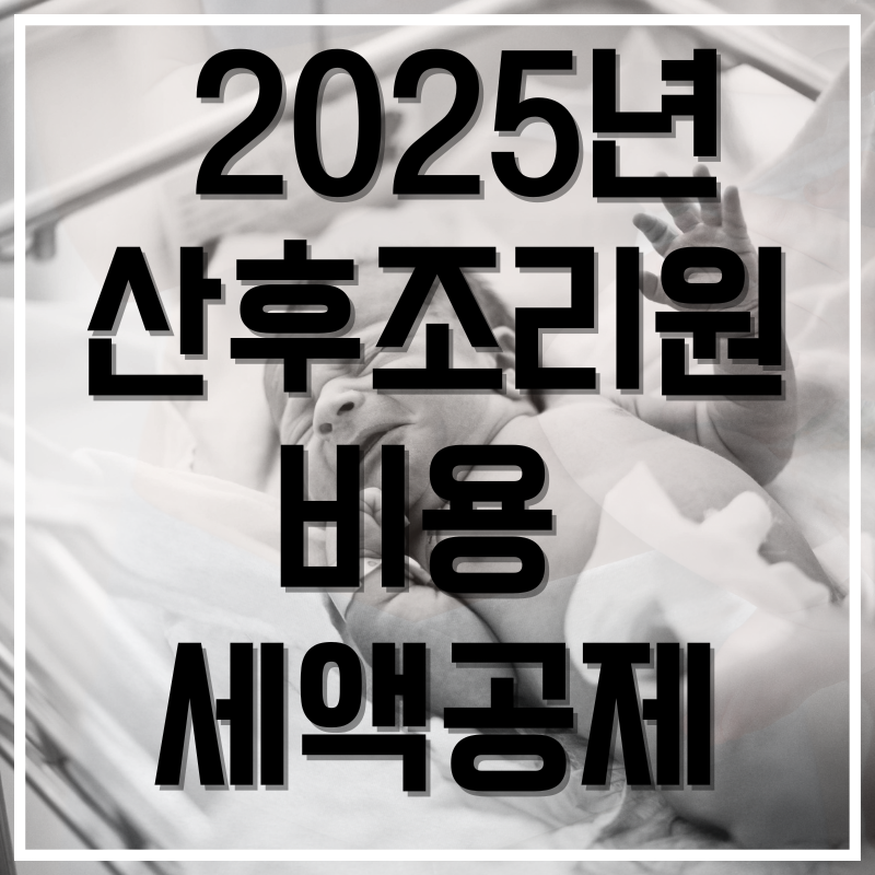 2025년 출산 산후조리원 비용 세액공제 환급 조건